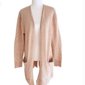 Madewell Pink Striped Cardigan